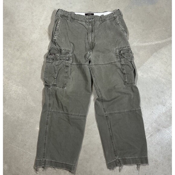 Vintage Abercrombie & Fitch Pants Mens 34S Baggy Cargo Paratrooper Utility Y2K - Picture 1 of 10
